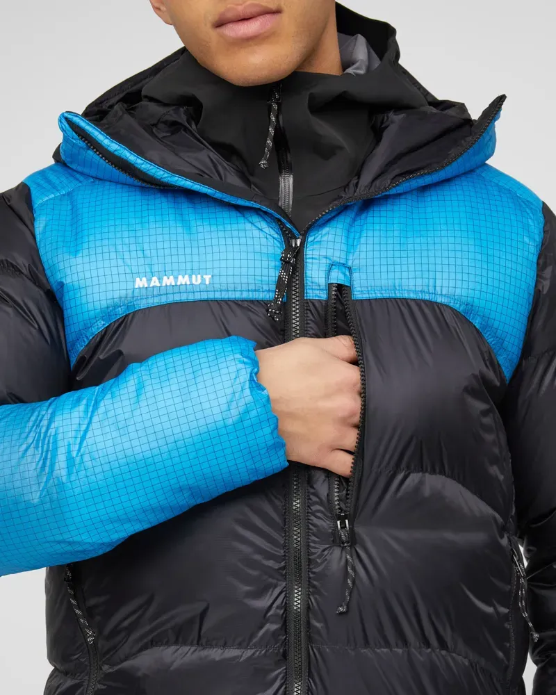 Mammut Taiss Pro Belay IN Hooded Jacket in Black-Glacier Blue-5