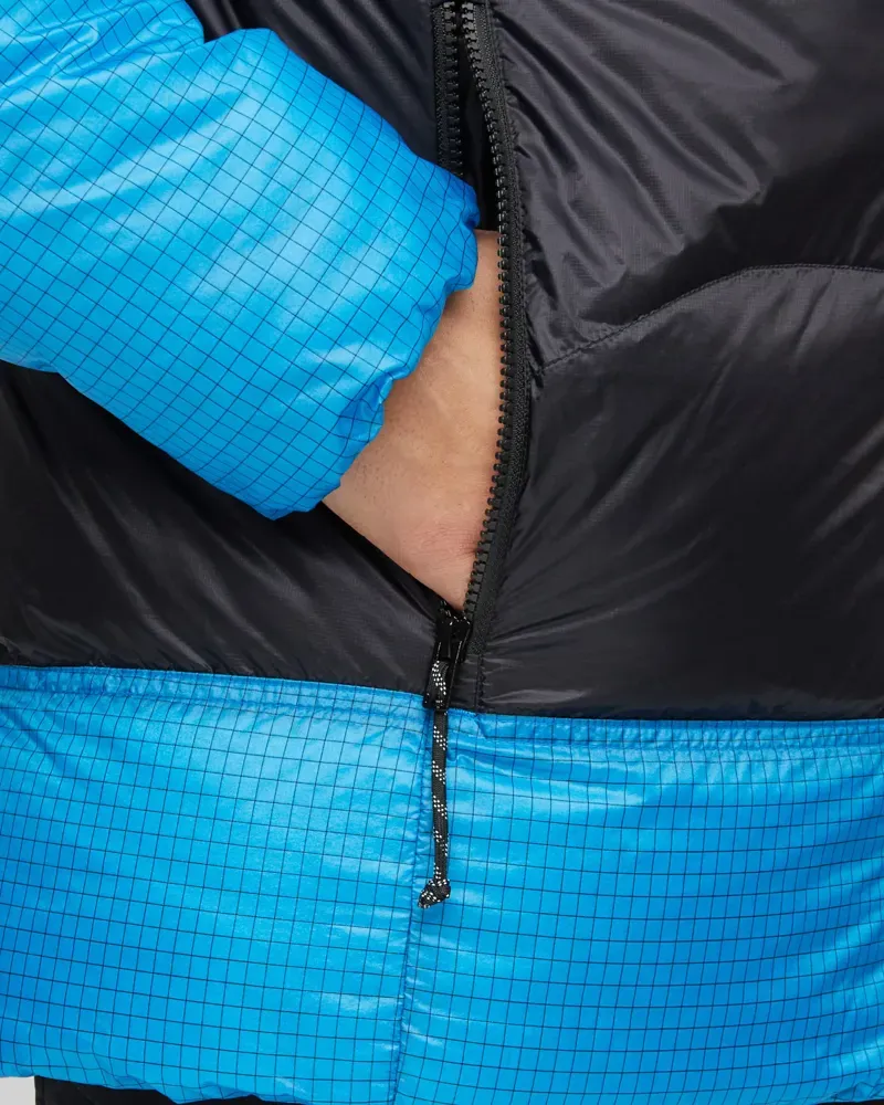 Mammut Taiss Pro Belay IN Hooded Jacket in Black-Glacier Blue-8