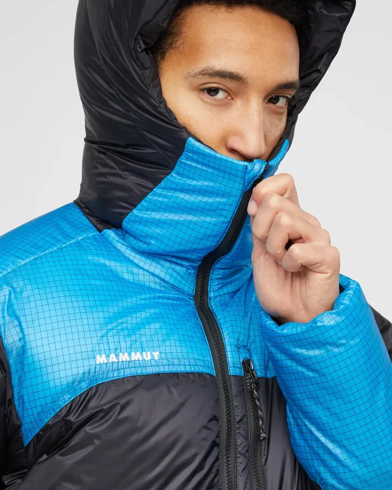 Mammut Taiss Pro Belay IN Hooded Jacket in Black-Glacier Blue-4