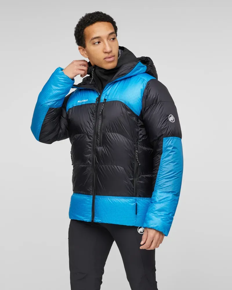 Mammut Taiss Pro Belay IN Hooded Jacket in Black-Glacier Blue-1