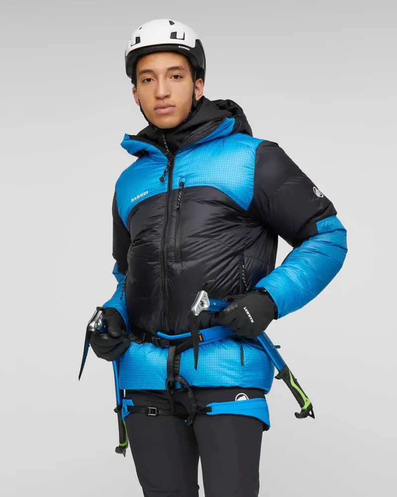 Mammut Taiss Pro Belay IN Hooded Jacket in Black-Glacier Blue-10