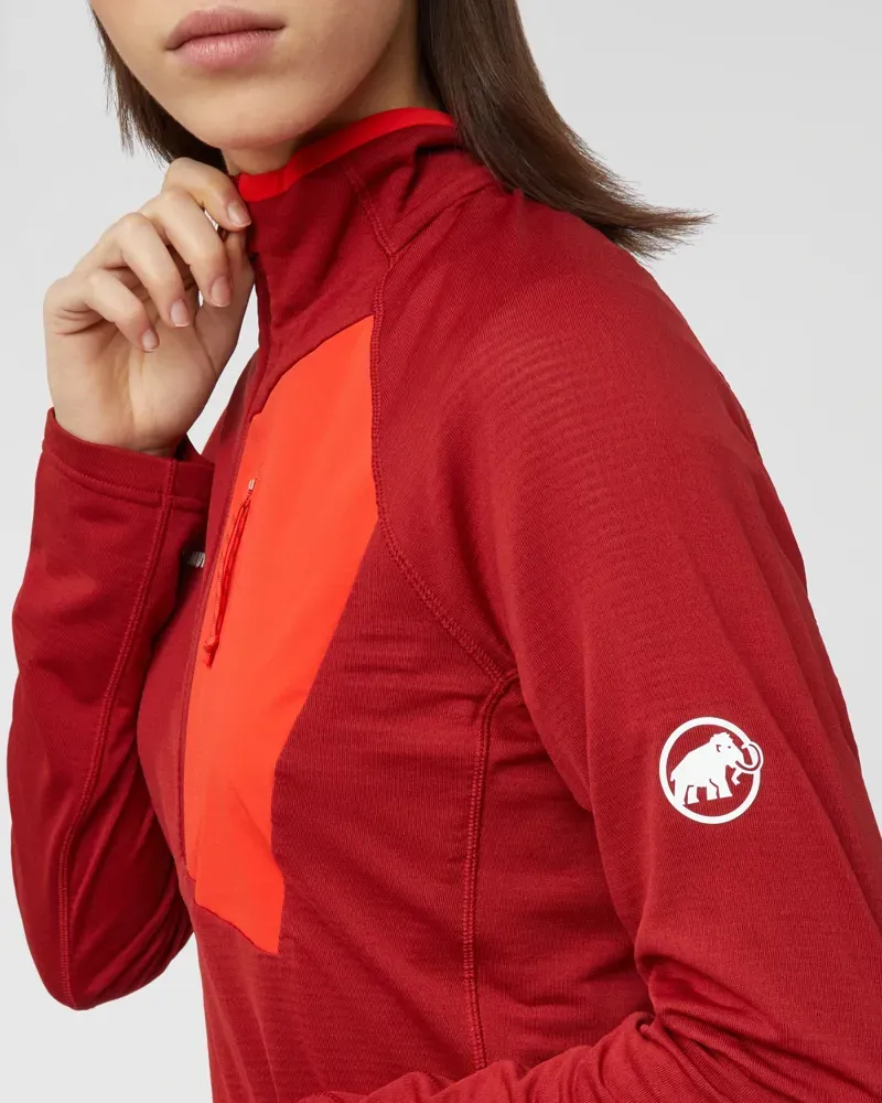 Mammut Women's Aenergy Light ML Half Zip Pull in Dark Mammut Red-Mammut Red-7