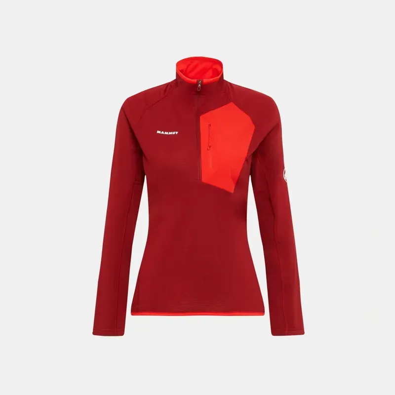 Mammut Women's Aenergy Light ML Half Zip Pull in Dark Mammut Red-Mammut Red