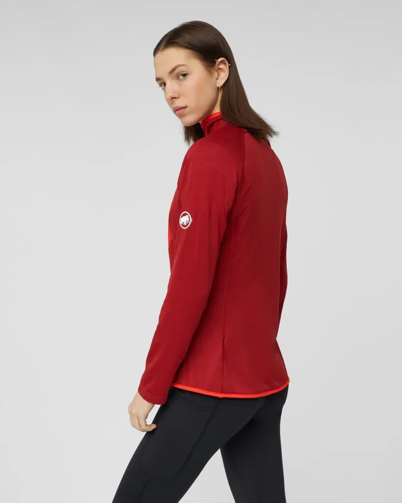 Mammut Women's Aenergy Light ML Half Zip Pull in Dark Mammut Red-Mammut Red-2