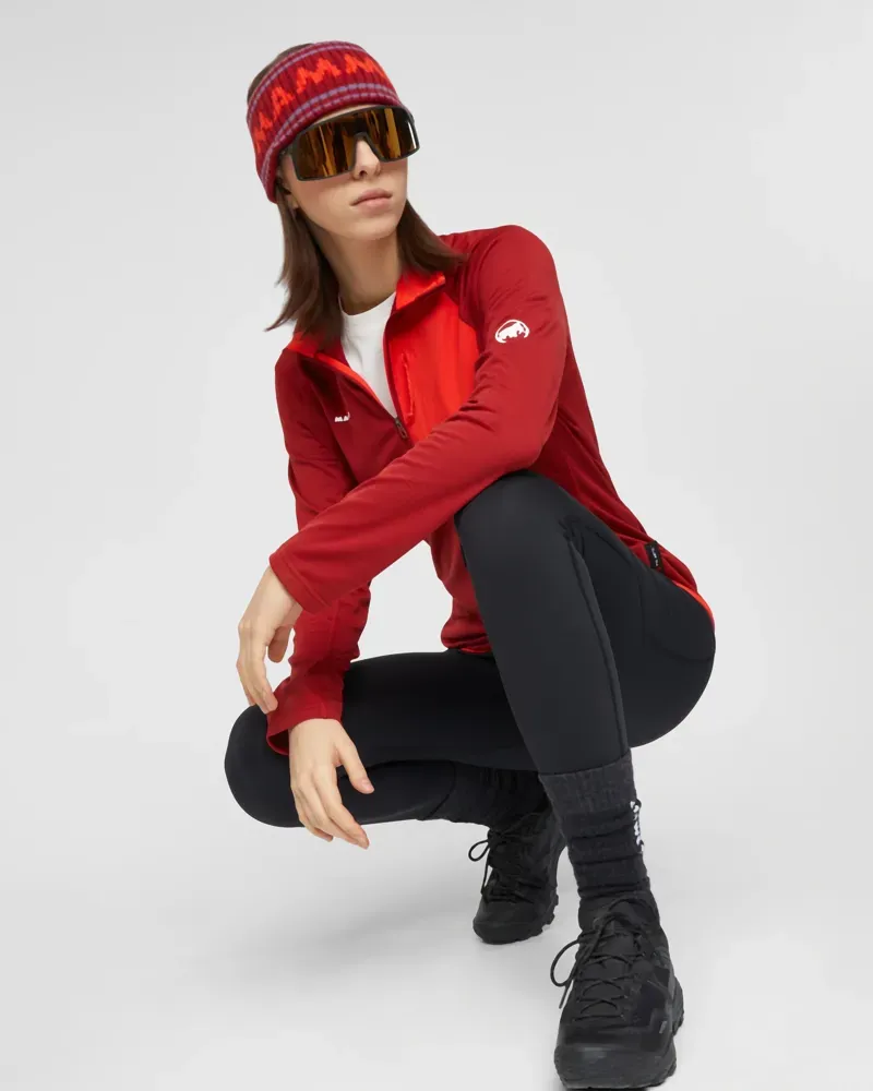 Mammut Women's Aenergy Light ML Half Zip Pull in Dark Mammut Red-Mammut Red-5
