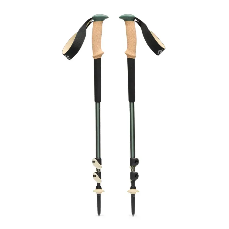 Black Diamond Trail Cork Trekking Poles in Laurel Green