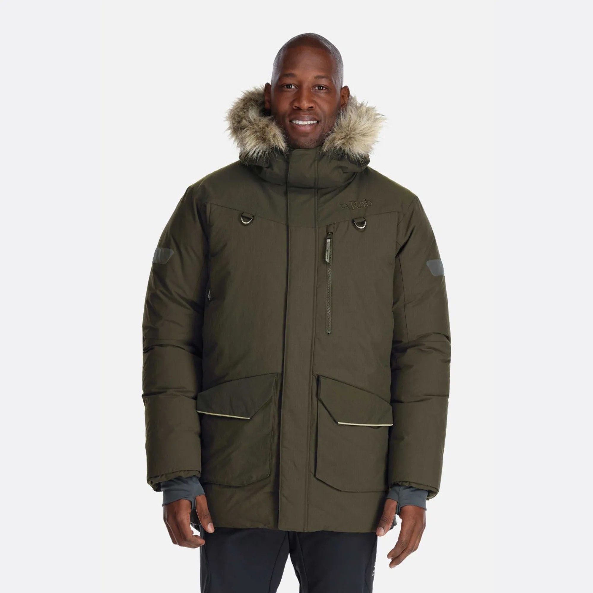 Rab Arctus Down Parka Jacket in Army - Main Image
