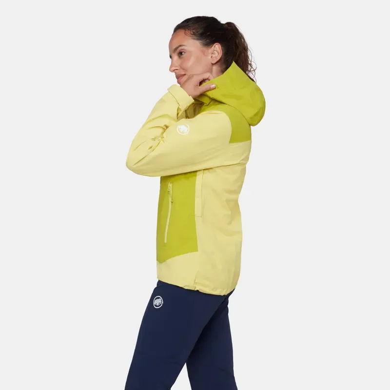 Mammut Women's Crag HS Hooded Jacket in Holunder-Acacia-2