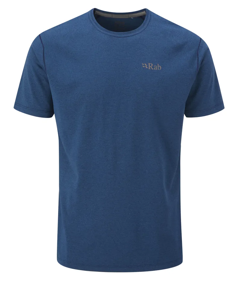 Rab Mantle Tee Mens T-Shirt in Nightfall Blue Marl