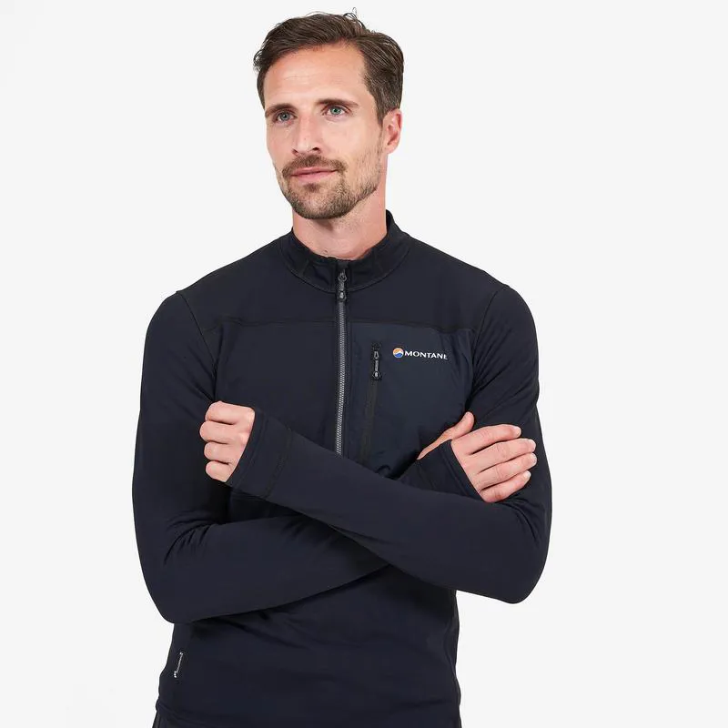Montane Alpine Raid Mens Pull-On Fleece in Black-3