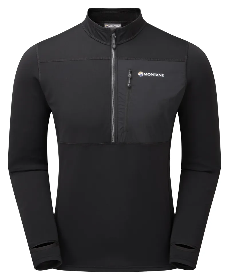 Montane Alpine Raid Mens Pull-On Fleece in Black