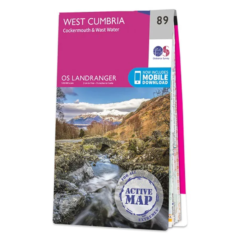 LR89 OS Landranger Laminated West Cumbria