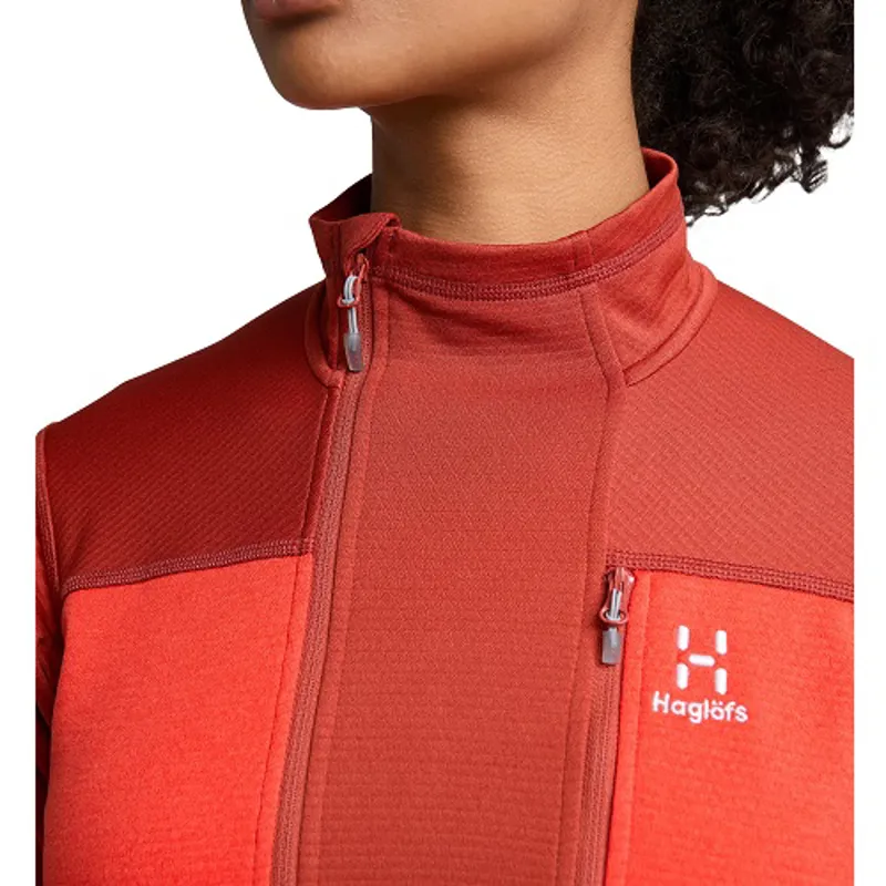 Haglofs ROC Flash Mid Halfzip Women in Corrosion/Poppy red-2