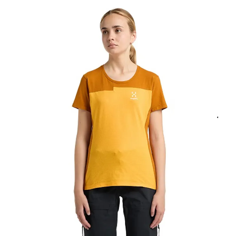 Haglofs ROC Grip Tee Women in Sunny Yellow/Golden Brown-2