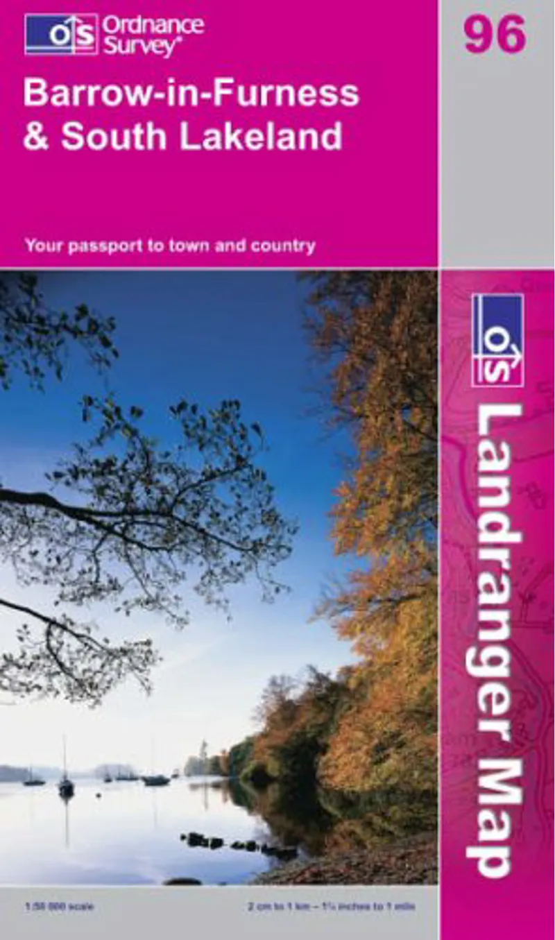 LR96 OS Landranger Barrow-in-Furness and South Lakeland