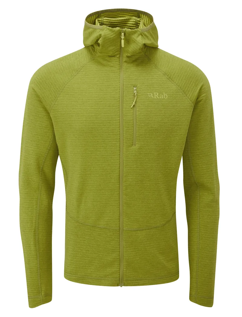 Rab Filament Mens Hoody in Aspen Green/Zest