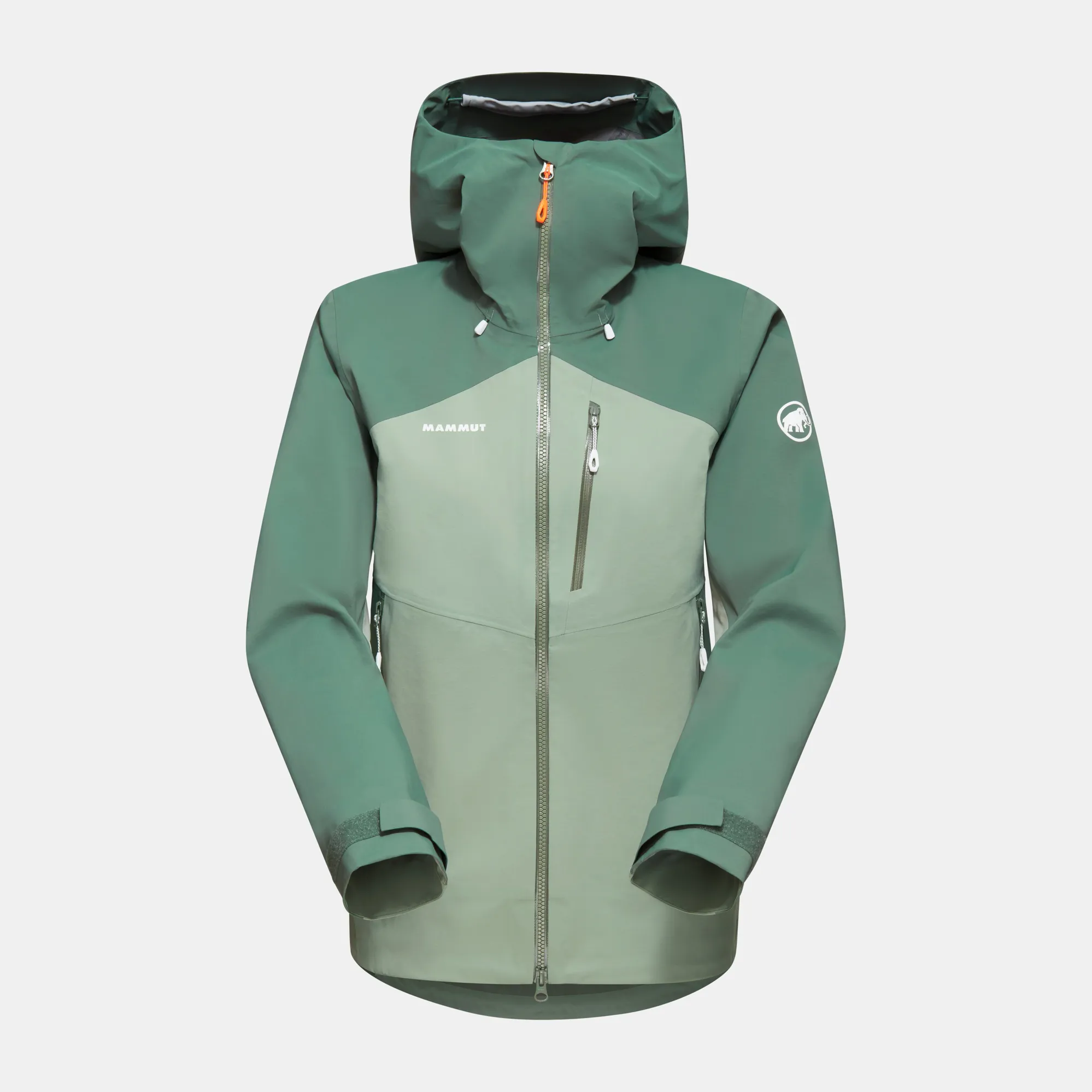 Mammut Alto Guide HS Womens Hooded Jacket in Jade-Dark Jade