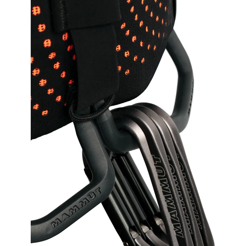 Mammut Comfort Fast Adjust Mens Harness in Black-Safety Orange-5