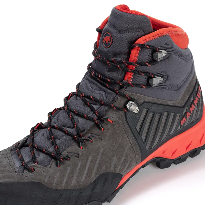 Mammut Alnasca Pro II Mid GTX Womens Shoes in Dark Titanium-Poinciana-5