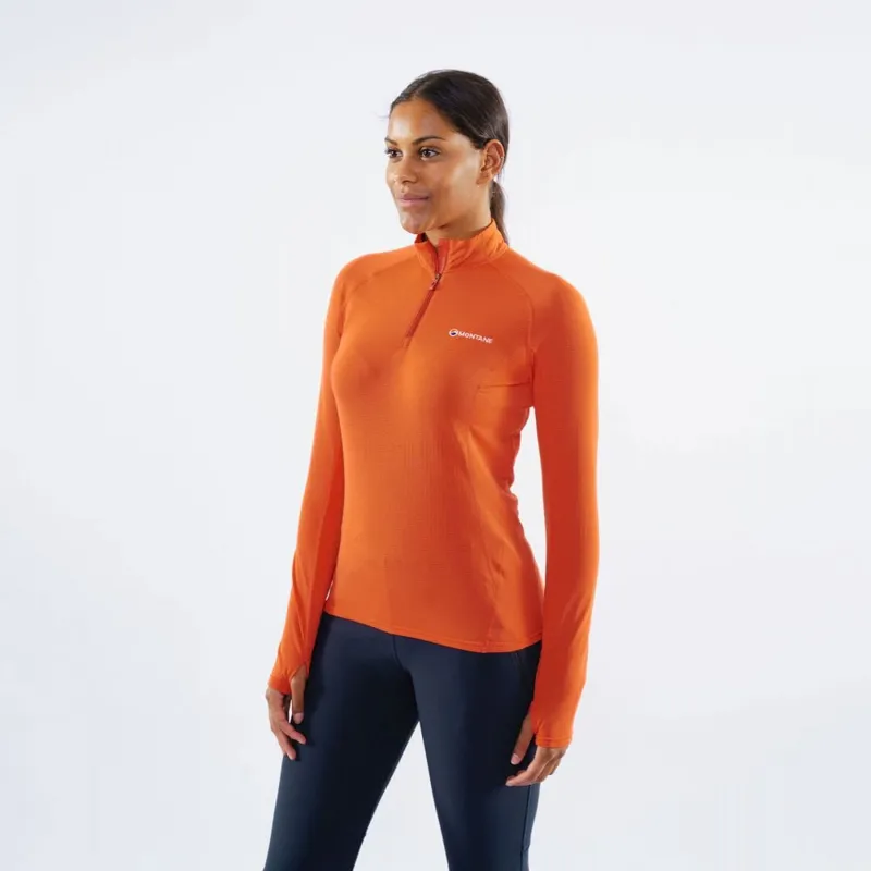 Montane Allez Womens Micro Pull-On in Paprika-4