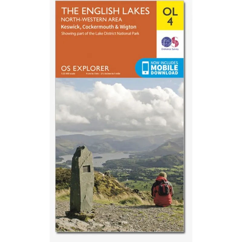 OL 4 OS Explorer North West Keswick Cockermouth and Wigton