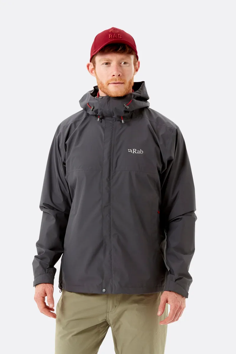 Rab Downpour Eco Mens Waterproof Jacket in Graphene -5