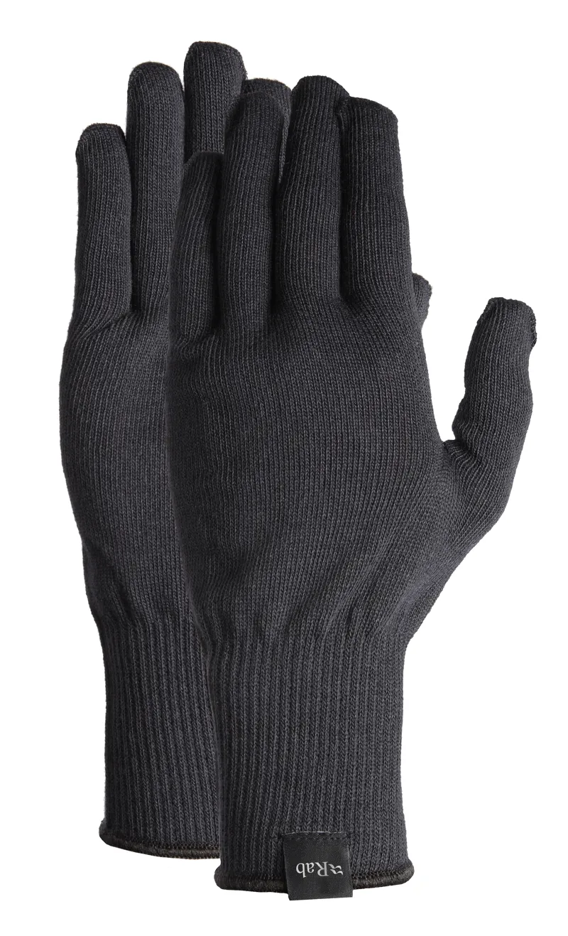 Rab Stretch Knit Gloves in Black