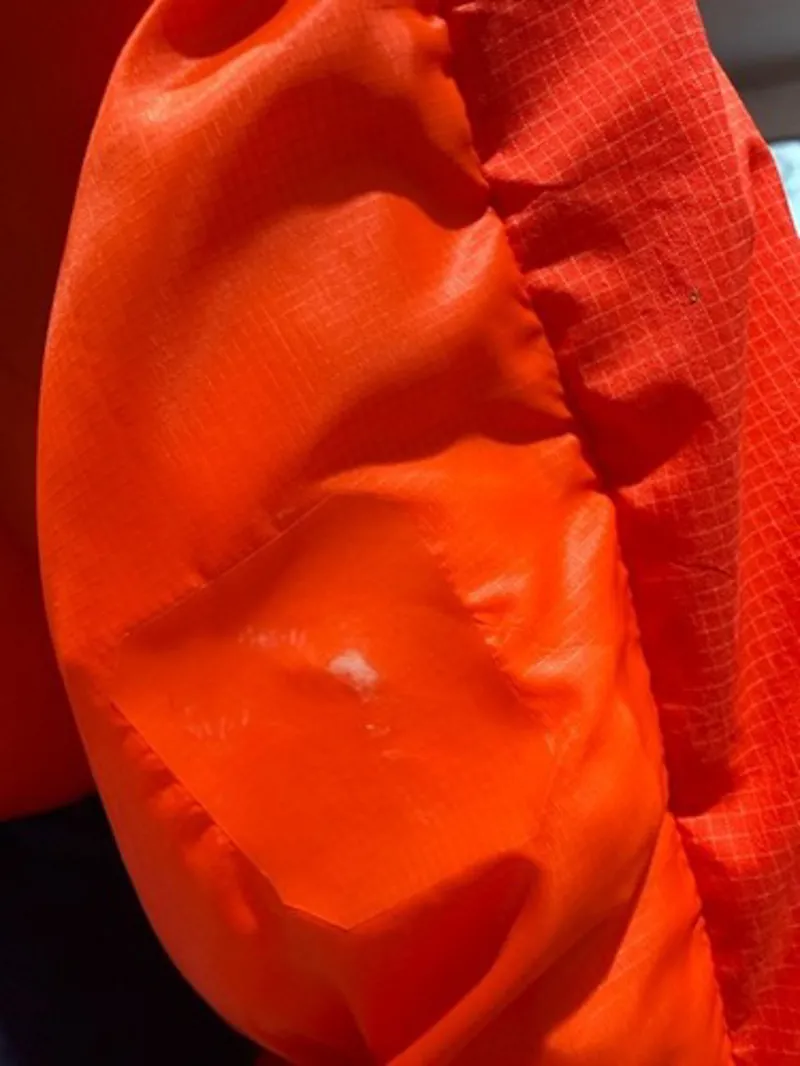 39 Ex-Hire La Sportiva Olympus Tech Down Jacket XL Red Small Repair-1