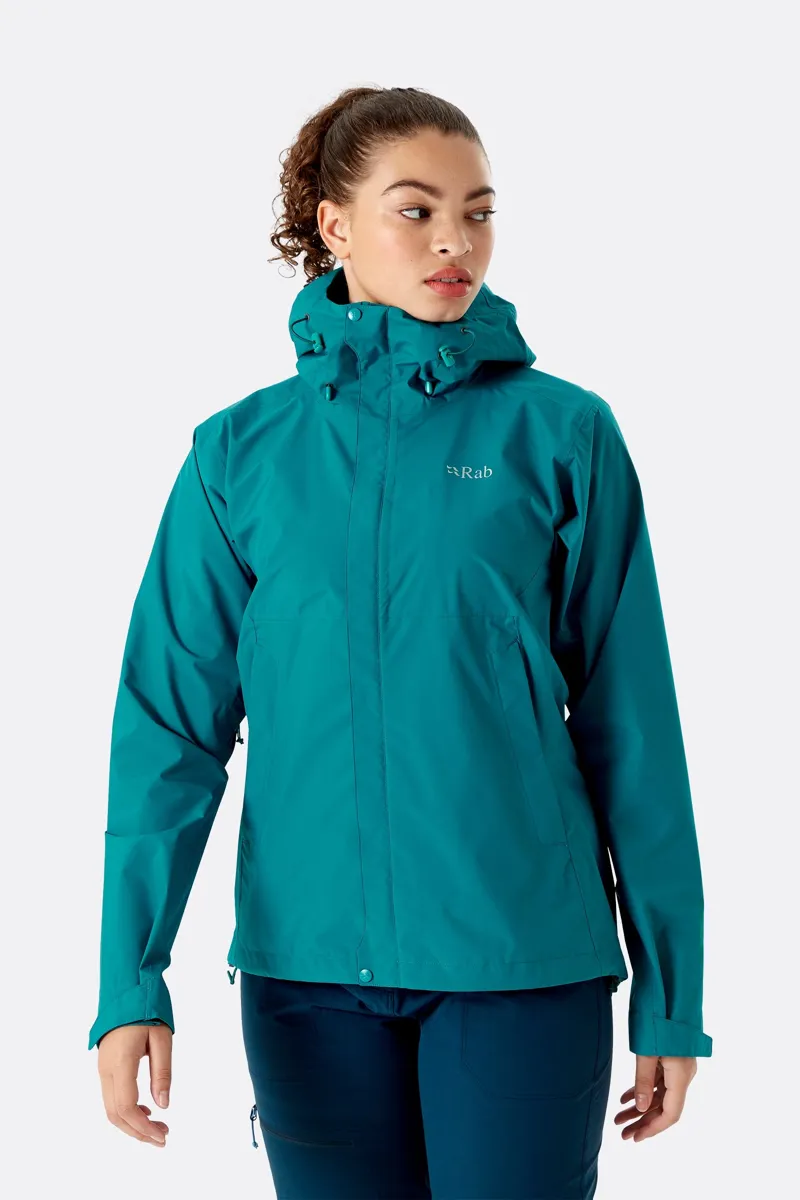 Rab Downpour Eco Women's Waterproof Jacket in Ultramarine-5