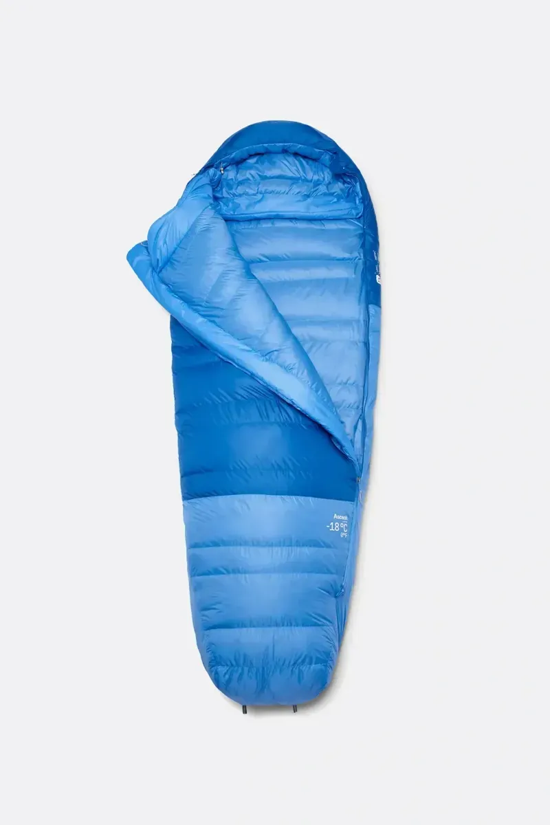 Rab Women's Ascent -18c Down Sleeping Bag in Dark Bluebird/Bluebird-1
