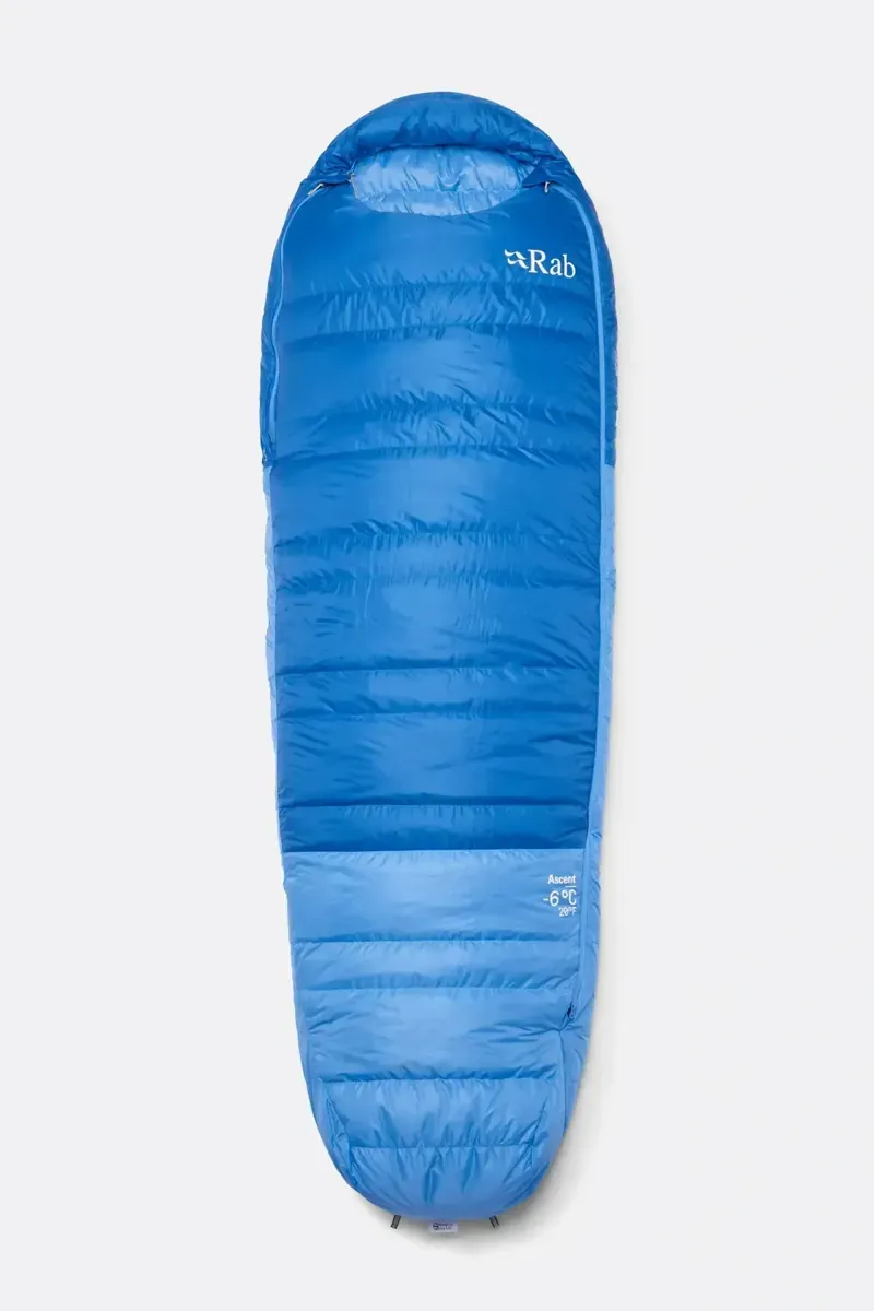 Rab Women's Ascent -6c Down Sleeping Bag in Dark Bluebird/Bluebird