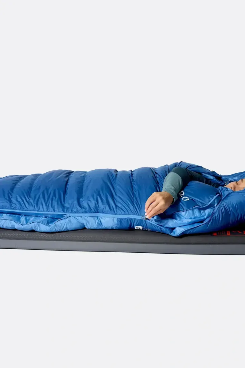 Rab Women's Ascent -6c Down Sleeping Bag in Dark Bluebird/Bluebird-13