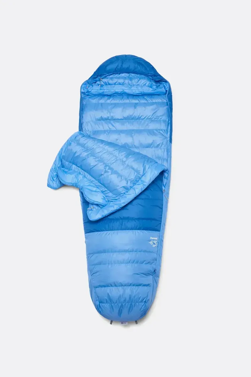 Rab Women's Ascent -6c Down Sleeping Bag in Dark Bluebird/Bluebird-2