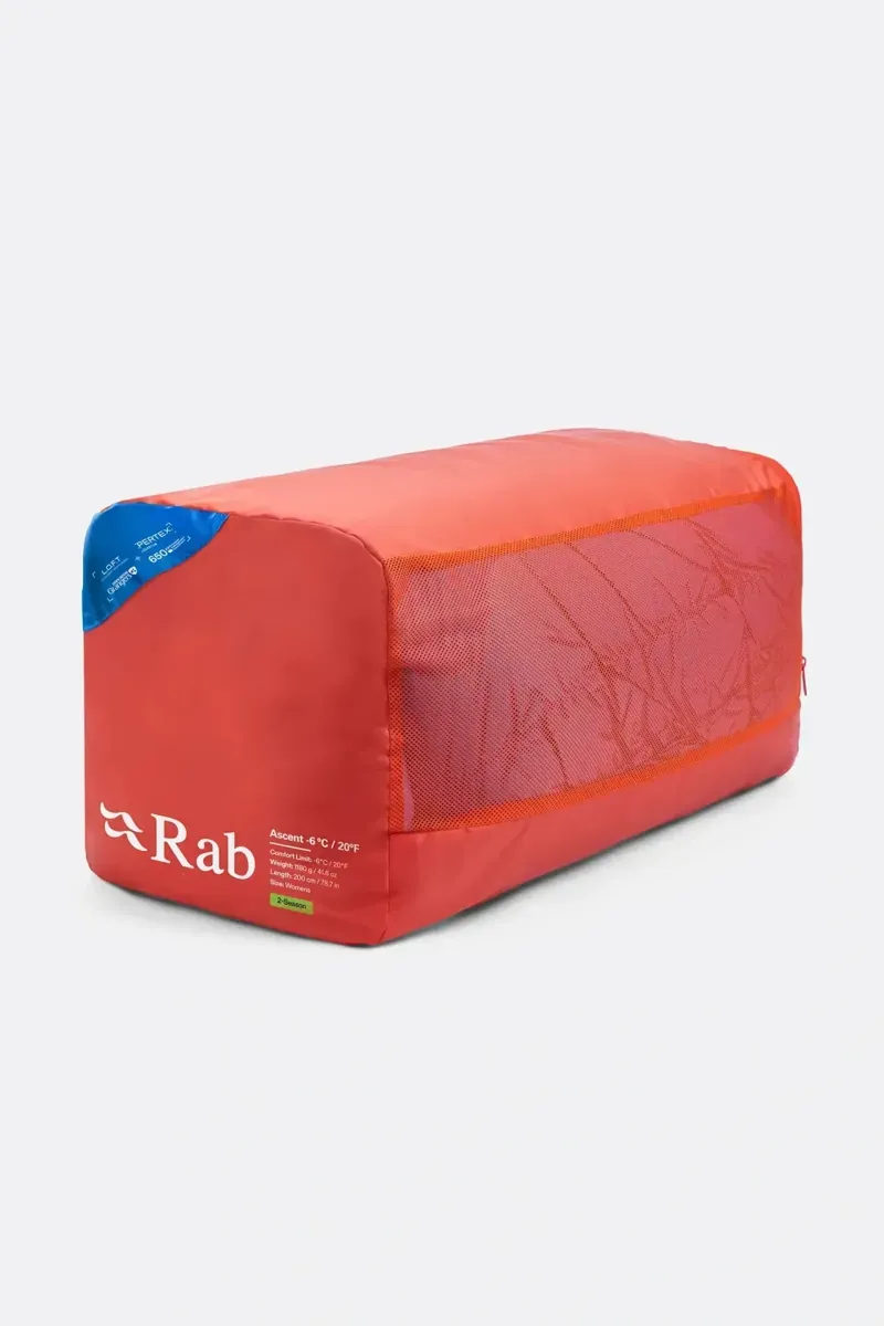 Rab Women's Ascent -6c Down Sleeping Bag in Dark Bluebird/Bluebird-3