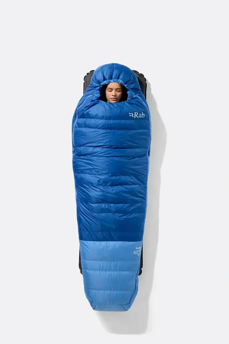 Rab Women's Ascent -6c Down Sleeping Bag in Dark Bluebird/Bluebird-4