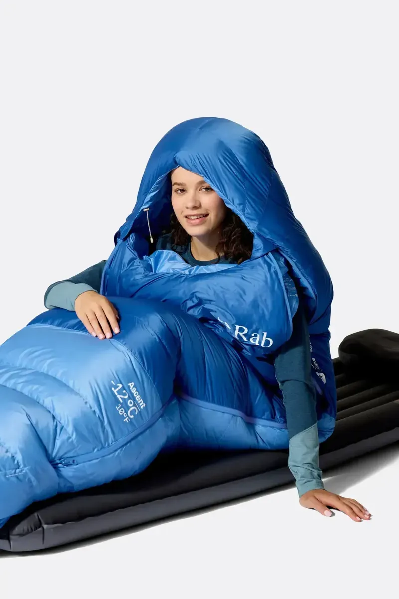 Rab Women's Ascent -6c Down Sleeping Bag in Dark Bluebird/Bluebird-8
