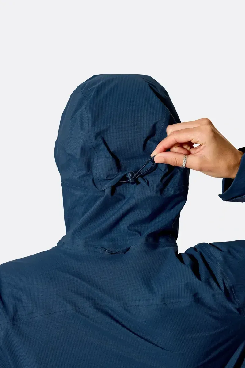 Rab Women's Firewall Light Waterproof Jacket in Tempest Blue-12
