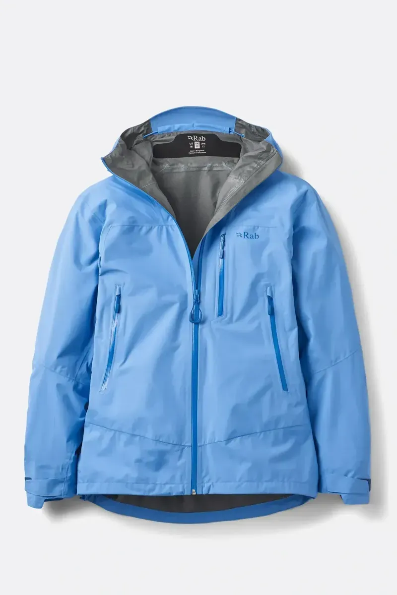 Rab Women's Downpour Mountain Waterproof Jacket in Bluebird