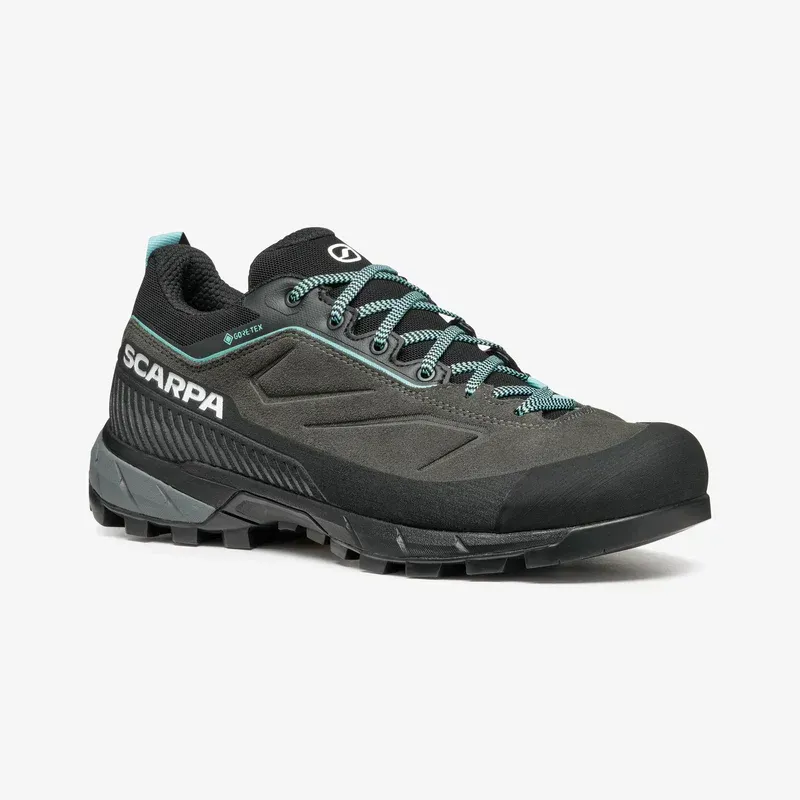 Scarpa Rapid XT GTX Womens Trail Running Shoe in Shark/Aqua-1