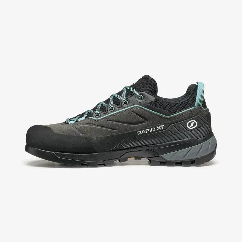 Scarpa Rapid XT GTX Womens Trail Running Shoe in Shark/Aqua-2