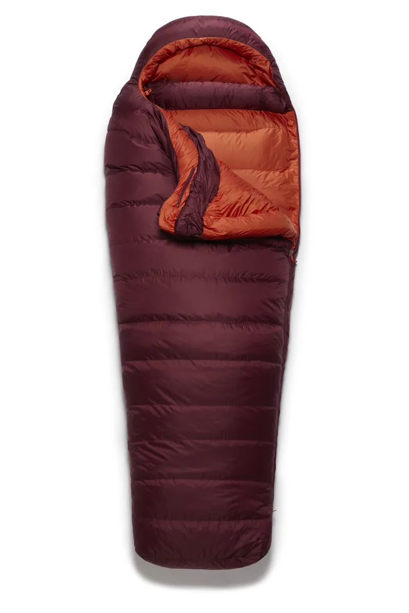 Rab Ascent 900 Left Zip Women's Sleeping Bag in Deep Heather-1