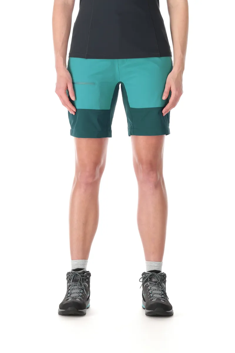 Rab Women's Torque Mountain Shorts in Storm Green/Saga Green-4